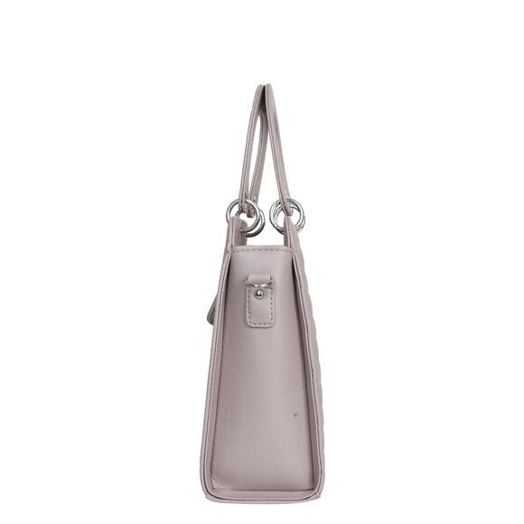 Vegan Leather Mauve Colour Handbag for Women– Top-Handle Tote Bag, Satchel Purse - Picture 7 of 11